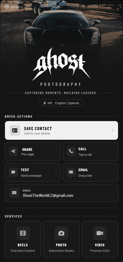 Ghost Business Card